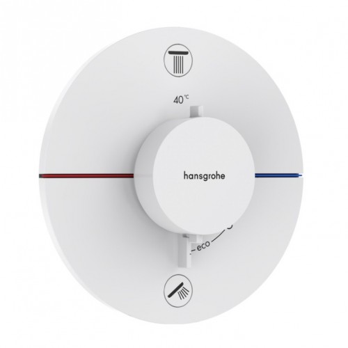 Термостатен смесител за вграждане Hansgrohe ShowerSelect Comfort S, с две функции, бял мат