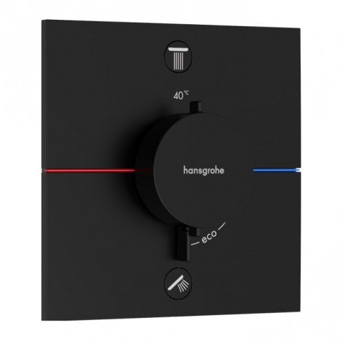 Термостатен смесител за вграждане Hansgrohe ShowerSelect Comfort E, с две функции, черен мат