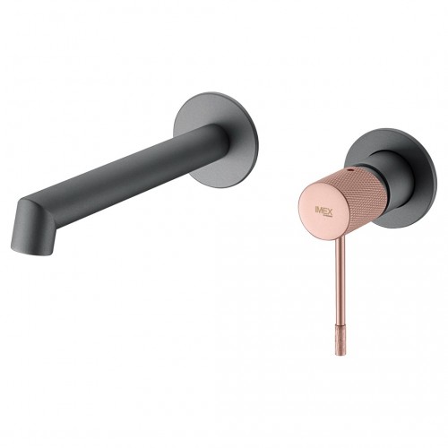 Смесител за вграждане IMEX Line GLD038/GC, matte gray / champagne