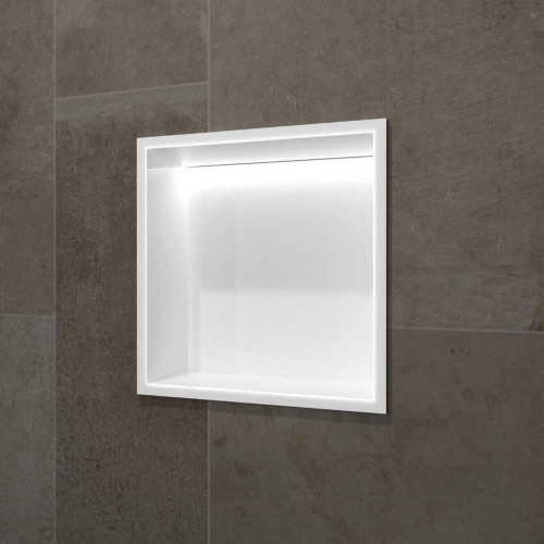 Квадратна ниша за вграждане с LED осветление  MEDIMEX INDIC  33x33, различни цветове