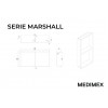 Ниша за баня с два рафта и LED осветление MEDIMEX MARSHALL  33×63 см, различни цветове - цена: 294.00€ (575.01лв.)