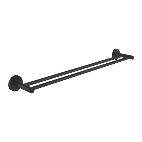 Двойна закачалка за хавлии GROHE Essentials, черен мат