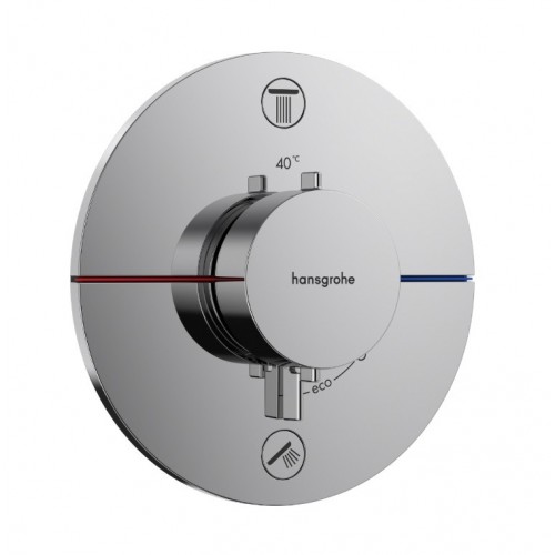 Термостатен смесител за вграждане Hansgrohe ShowerSelect Comfort S, с две функции, хром