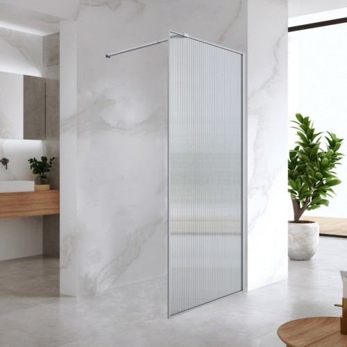 Параван за баня Alia Walk-in 8 мм, хром профили, рае стъкло