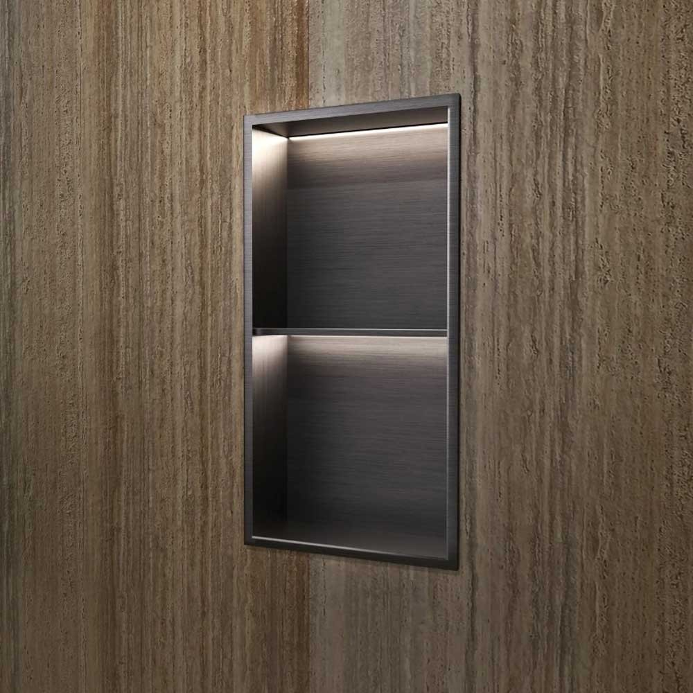 Ниша за баня с два рафта и LED осветление MEDIMEX MARSHALL  33×63 см, различни цветове - цена: 294.00€ (575.01лв.)