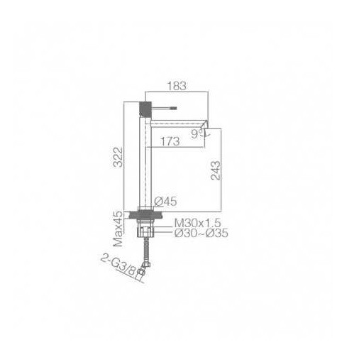 Висок смесител IMEX Line BDD038-3BGM,black gun metal - цена: