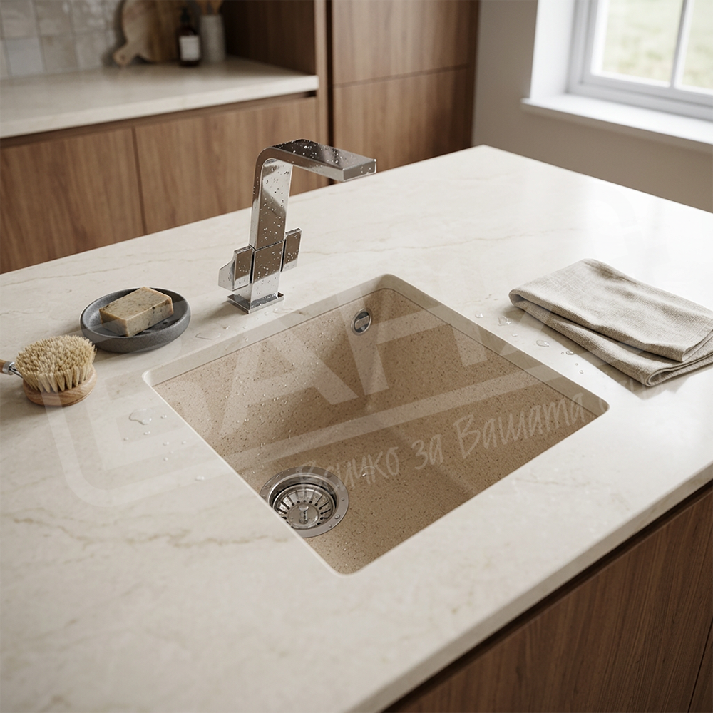 Подплотова гранитна мивка TEKA Square 40.40 TG - цена: 239.00€ (467.44лв.)